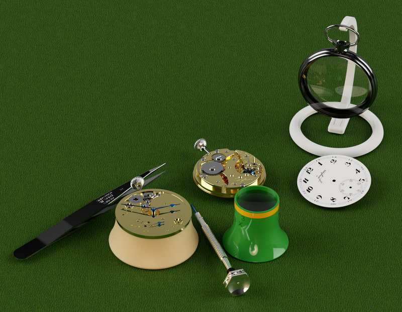 The virtual watchmaker, an Autodesk Fusion 360 rendered image.
