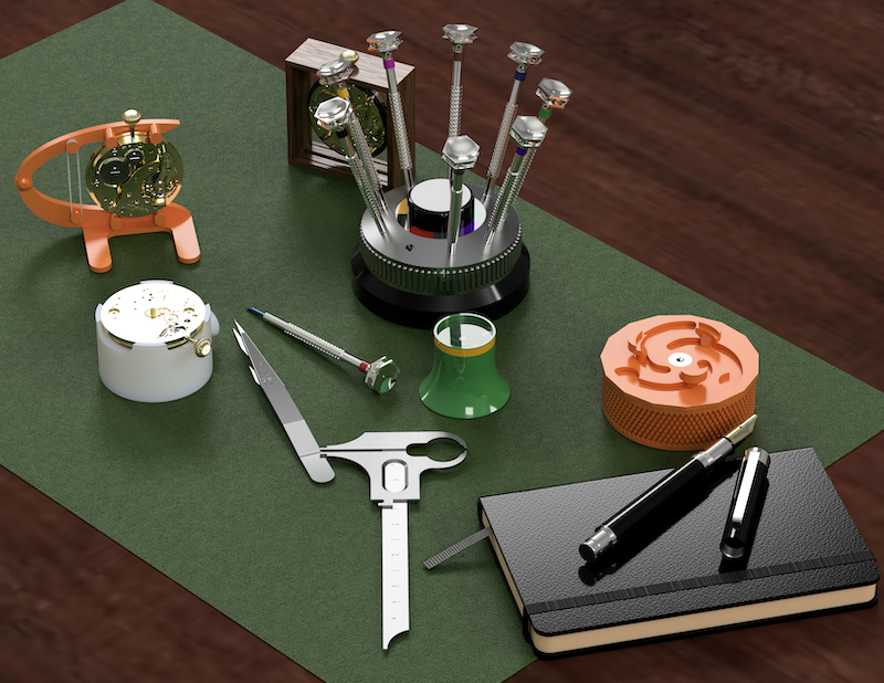 The virtual watchmaker, an Autodesk Fusion 360 rendered image.